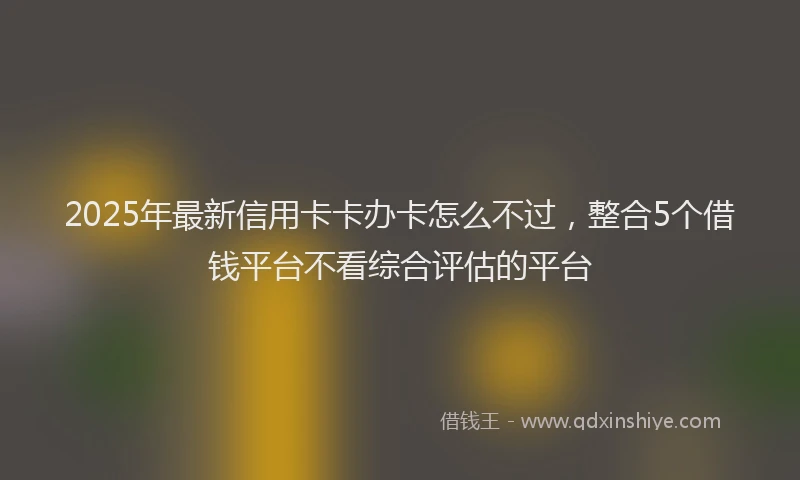 2025年最新信用卡卡办卡怎么不过，整合5个借钱平台不看综合评估的平台