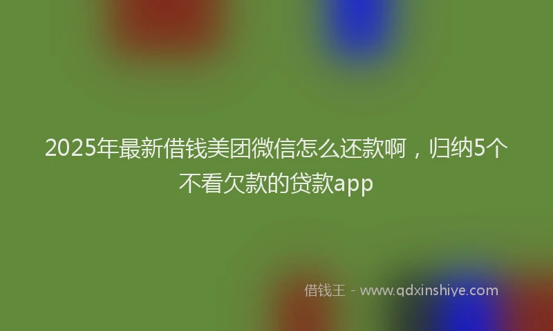 2025年最新借钱美团微信怎么还款啊，归纳5个不看欠款的贷款app