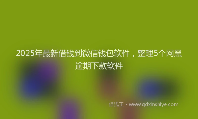 2025年最新借钱到微信钱包软件，整理5个网黑逾期下款软件