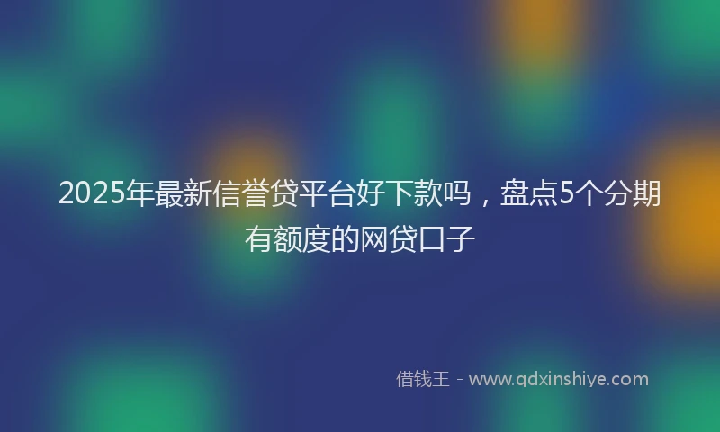 2025年最新信誉贷平台好下款吗，盘点5个分期有额度的网贷口子