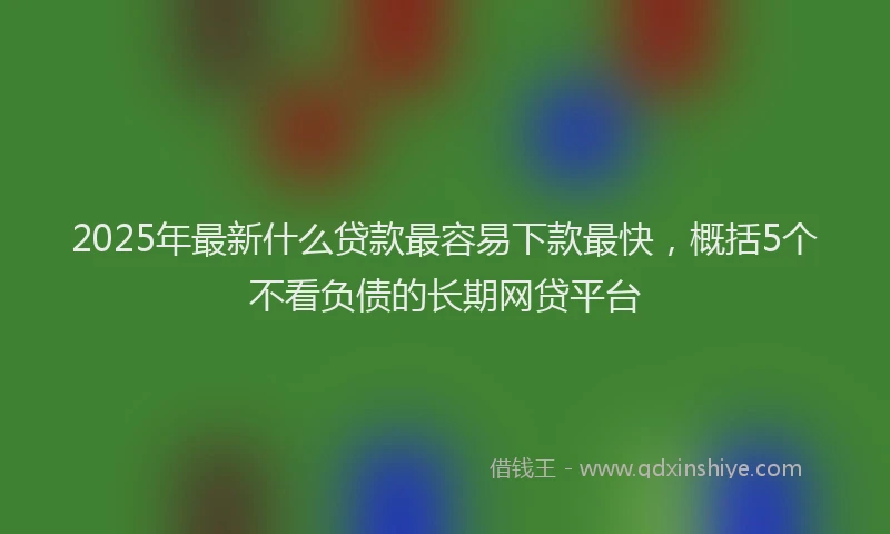 2025年最新什么贷款最容易下款最快，概括5个不看负债的长期网贷平台