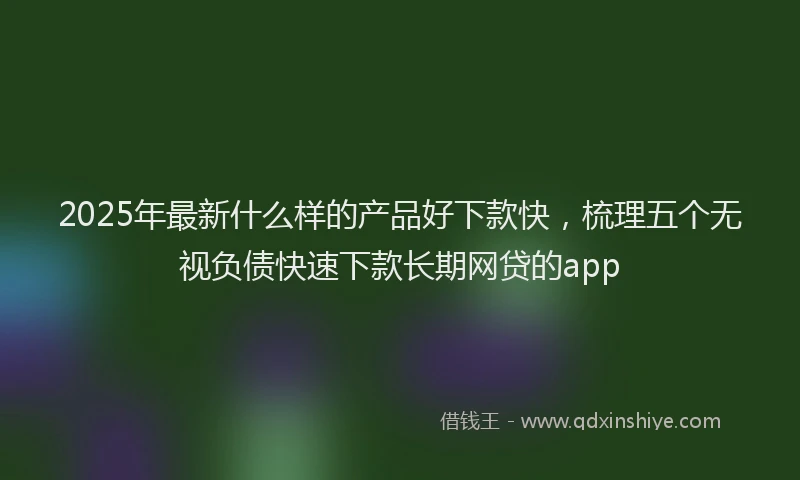 2025年最新什么样的产品好下款快，梳理五个无视负债快速下款长期网贷的app