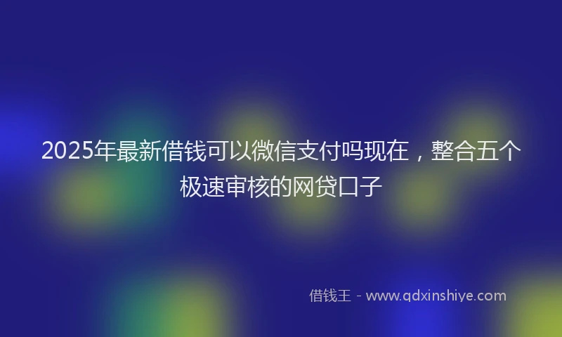 2025年最新借钱可以微信支付吗现在，整合五个极速审核的网贷口子