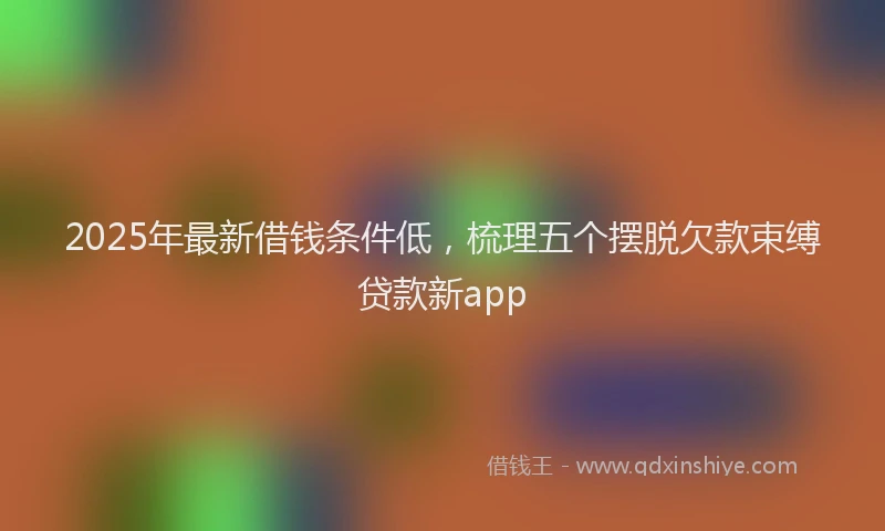 2025年最新借钱条件低，梳理五个摆脱欠款束缚贷款新app