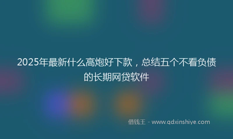 2025年最新什么高炮好下款，总结五个不看负债的长期网贷软件