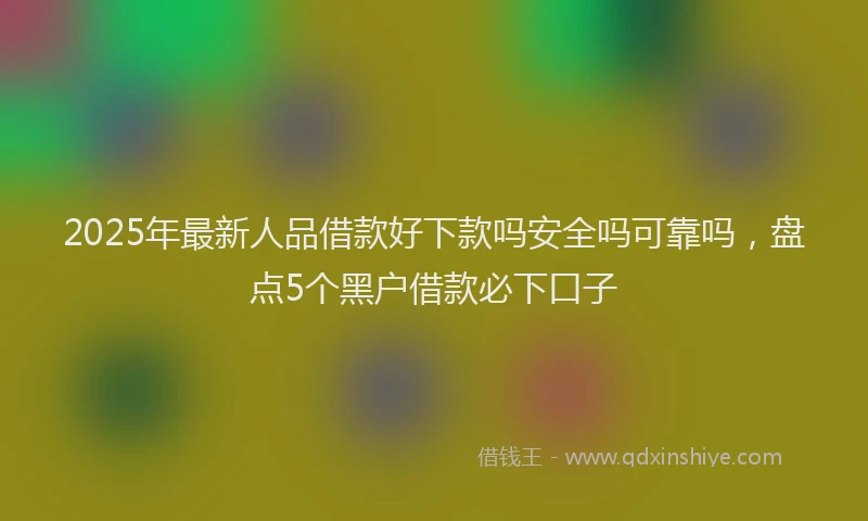 2025年最新人品借款好下款吗安全吗可靠吗，盘点5个黑户借款必下口子