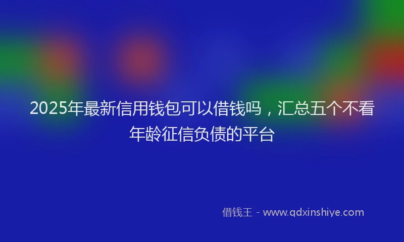 2025年最新信用钱包可以借钱吗，汇总五个不看年龄征信负债的平台