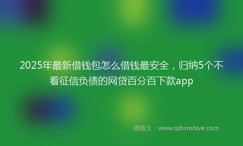 2025年最新借钱包怎么借钱最安全，归纳5个不看征信负债的网贷百分百下款app