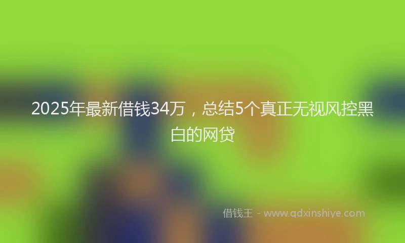 2025年最新借钱34万，总结5个真正无视风控黑白的网贷