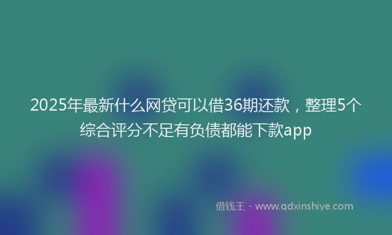 2025年最新什么网贷可以借36期还款，整理5个综合评分不足有负债都能下款app