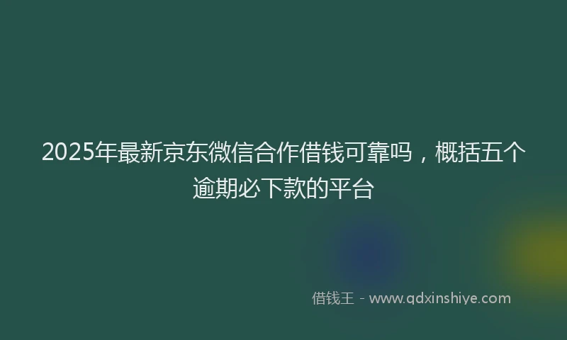 2025年最新京东微信合作借钱可靠吗，概括五个逾期必下款的平台