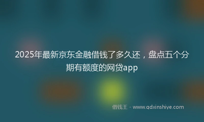 2025年最新京东金融借钱了多久还，盘点五个分期有额度的网贷app