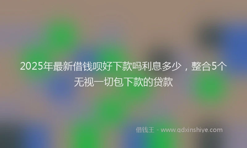 2025年最新借钱呗好下款吗利息多少，整合5个无视一切包下款的贷款