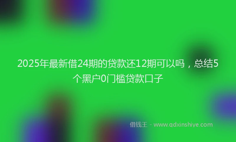2025年最新借24期的贷款还12期可以吗，总结5个黑户0门槛贷款口子