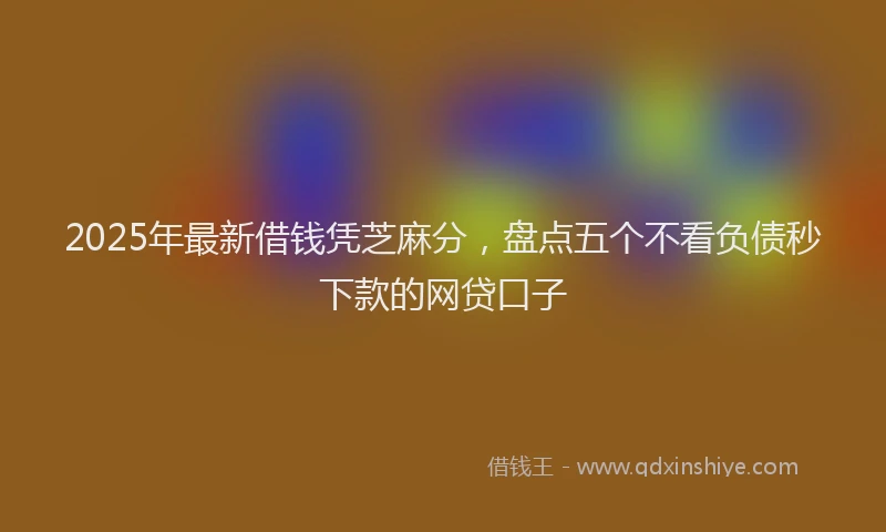 2025年最新借钱凭芝麻分，盘点五个不看负债秒下款的网贷口子