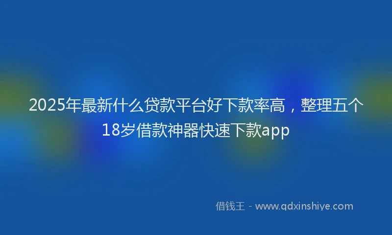 2025年最新什么贷款平台好下款率高，整理五个18岁借款神器快速下款app