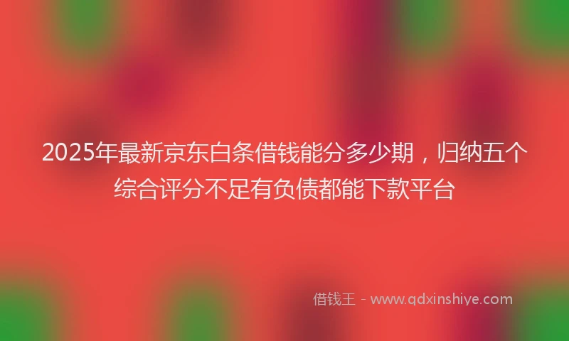 2025年最新京东白条借钱能分多少期，归纳五个综合评分不足有负债都能下款平台