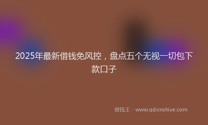 2025年最新借钱免风控，盘点五个无视一切包下款口子