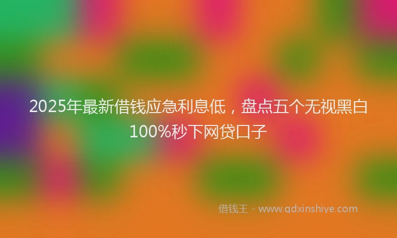2025年最新借钱应急利息低，盘点五个无视黑白100%秒下网贷口子