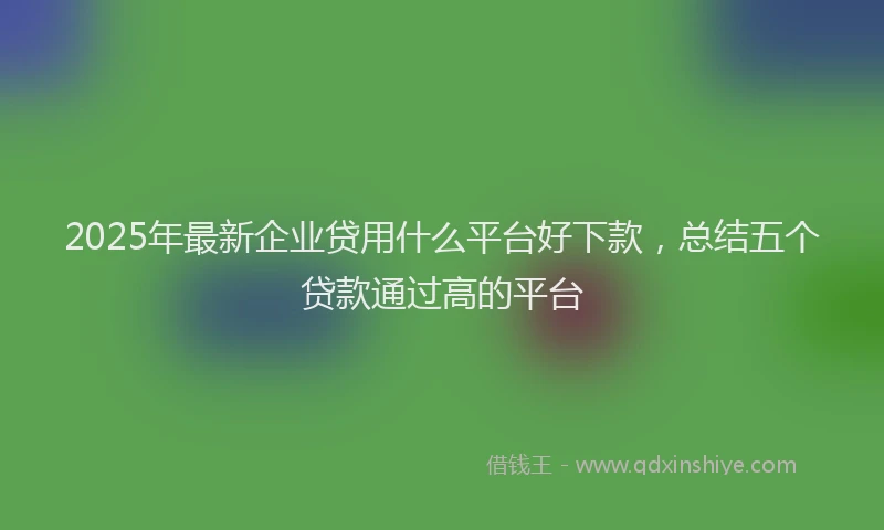 2025年最新企业贷用什么平台好下款，总结五个贷款通过高的平台