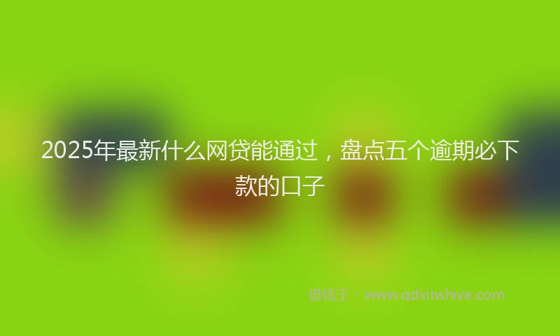 2025年最新什么网贷能通过，盘点五个逾期必下款的口子