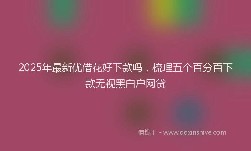 2025年最新优借花好下款吗，梳理五个百分百下款无视黑白户网贷