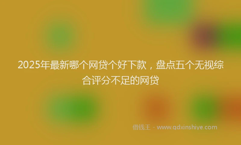 2025年最新哪个网贷个好下款，盘点五个无视综合评分不足的网贷
