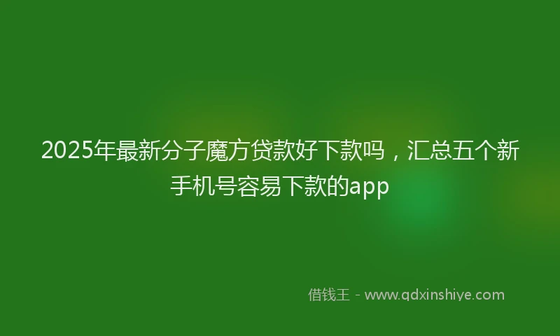 2025年最新分子魔方贷款好下款吗，汇总五个新手机号容易下款的app