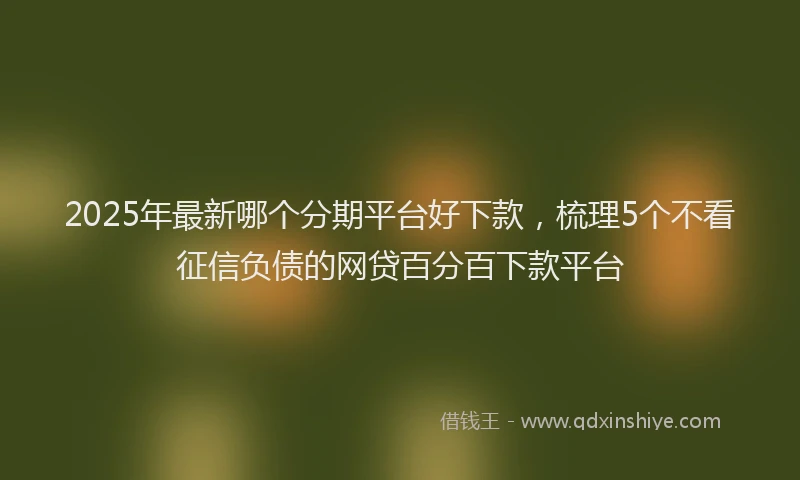 2025年最新哪个分期平台好下款，梳理5个不看征信负债的网贷百分百下款平台