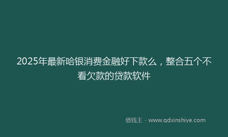 2025年最新哈银消费金融好下款么，整合五个不看欠款的贷款软件