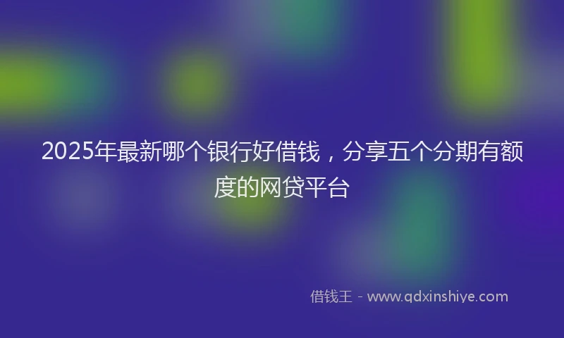 2025年最新哪个银行好借钱，分享五个分期有额度的网贷平台