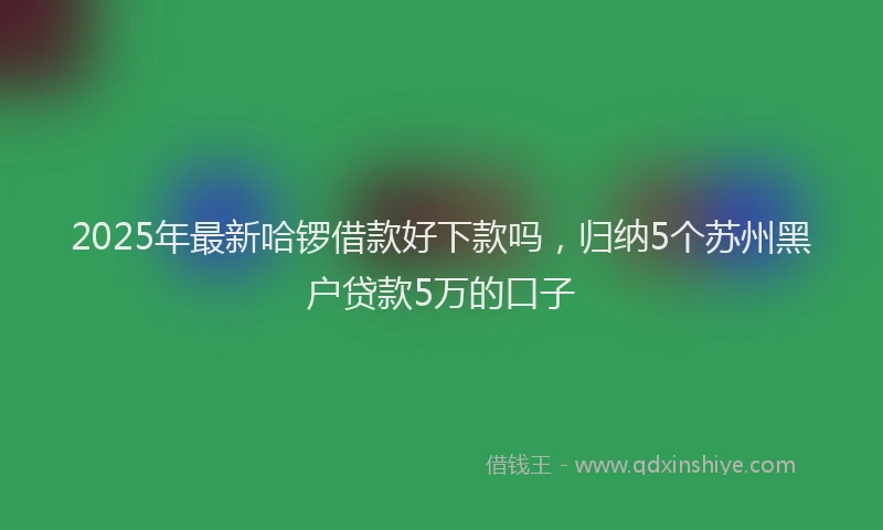 2025年最新哈锣借款好下款吗，归纳5个苏州黑户贷款5万的口子