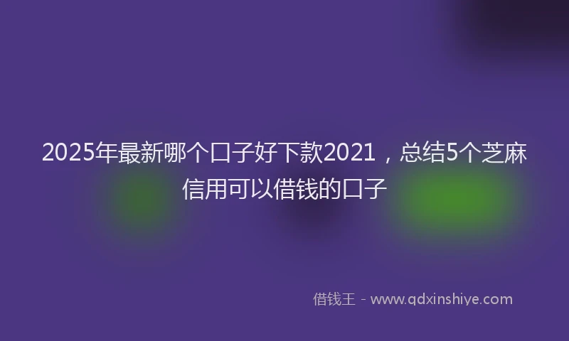 2025年最新哪个口子好下款2021，总结5个芝麻信用可以借钱的口子