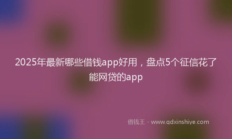 2025年最新哪些借钱app好用，盘点5个征信花了能网贷的app