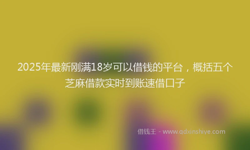 2025年最新刚满18岁可以借钱的平台，概括五个芝麻借款实时到账速借口子