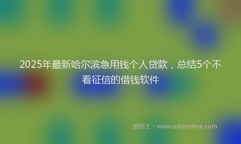 2025年最新哈尔滨急用钱个人贷款，总结5个不看征信的借钱软件