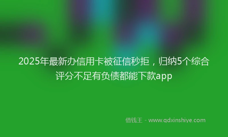 2025年最新办信用卡被征信秒拒，归纳5个综合评分不足有负债都能下款app
