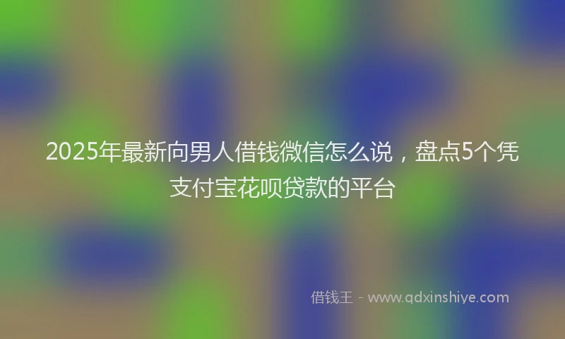 2025年最新向男人借钱微信怎么说，盘点5个凭支付宝花呗贷款的平台