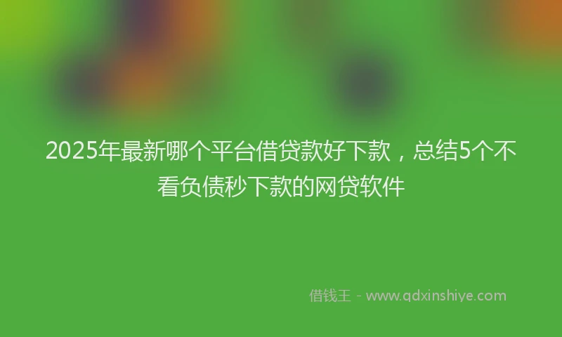 2025年最新哪个平台借贷款好下款，总结5个不看负债秒下款的网贷软件