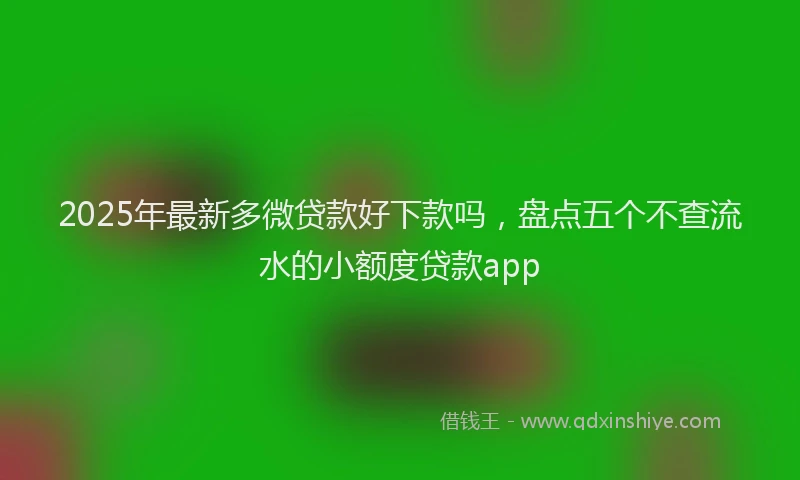 2025年最新多微贷款好下款吗，盘点五个不查流水的小额度贷款app