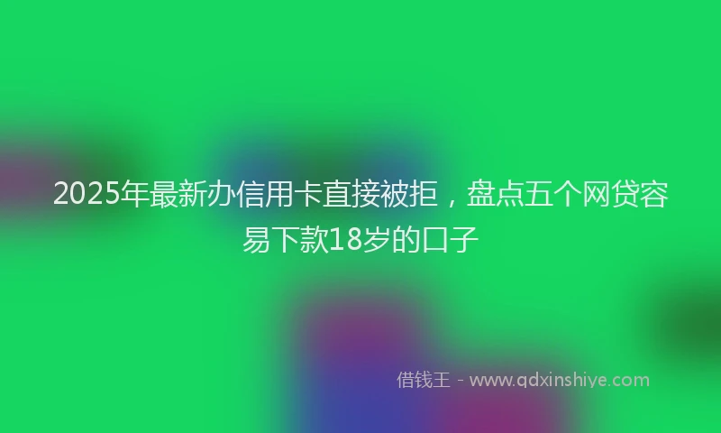 2025年最新办信用卡直接被拒，盘点五个网贷容易下款18岁的口子