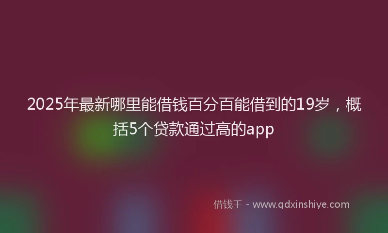 2025年最新哪里能借钱百分百能借到的19岁，概括5个贷款通过高的app