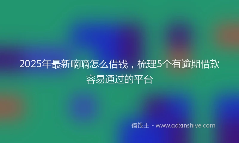 2025年最新嘀嘀怎么借钱，梳理5个有逾期借款容易通过的平台