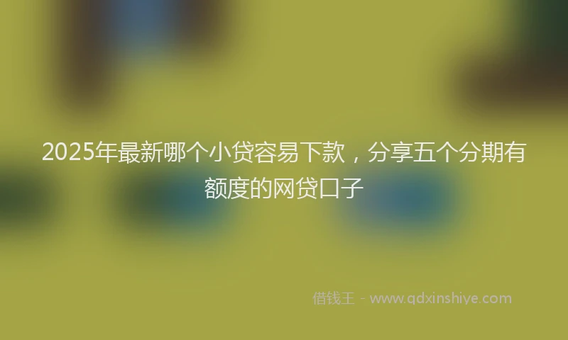 2025年最新哪个小贷容易下款，分享五个分期有额度的网贷口子