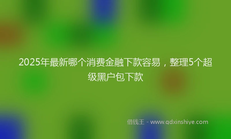 2025年最新哪个消费金融下款容易，整理5个超级黑户包下款