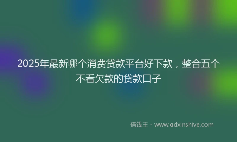 2025年最新哪个消费贷款平台好下款，整合五个不看欠款的贷款口子