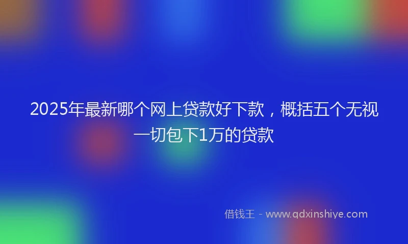 2025年最新哪个网上贷款好下款，概括五个无视一切包下1万的贷款