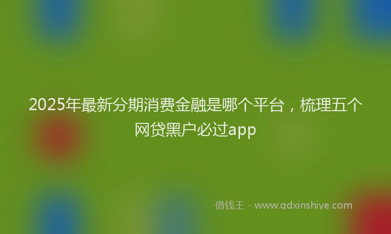 2025年最新分期消费金融是哪个平台，梳理五个网贷黑户必过app