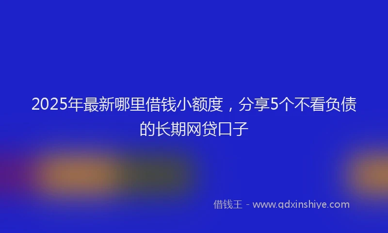 2025年最新哪里借钱小额度，分享5个不看负债的长期网贷口子