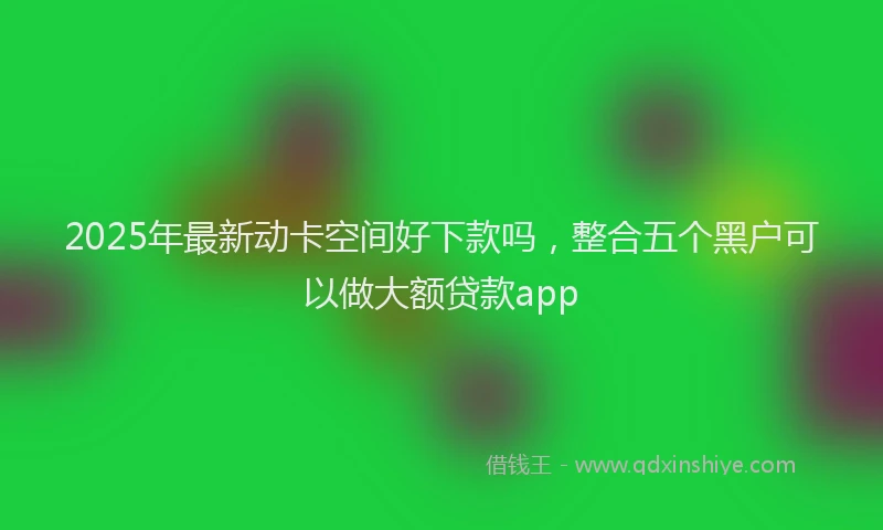 2025年最新动卡空间好下款吗，整合五个黑户可以做大额贷款app